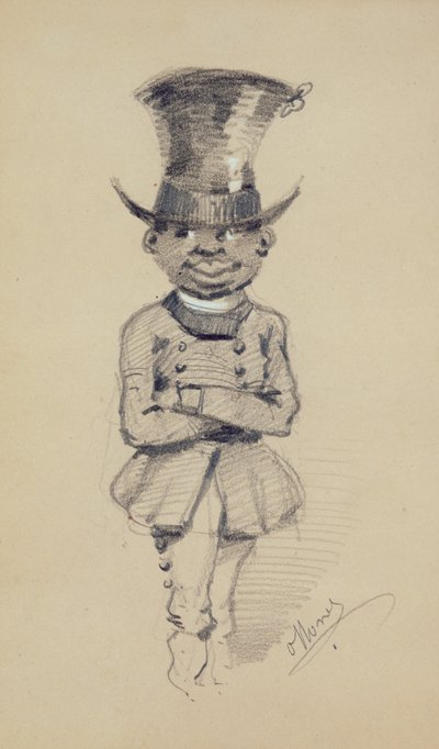 Novio con sombrero de copa, 1857 de Claude Monet